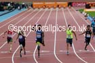 Richard Brown wins from Jonathan Peacock in the 100 metres T44 at the Glasgow Diamond League. Photo: David T. Hewitson/Sports for All Pics
